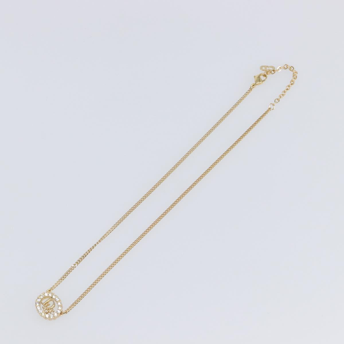 Christian Dior Necklace metal Gold Tone Auth SW2795V