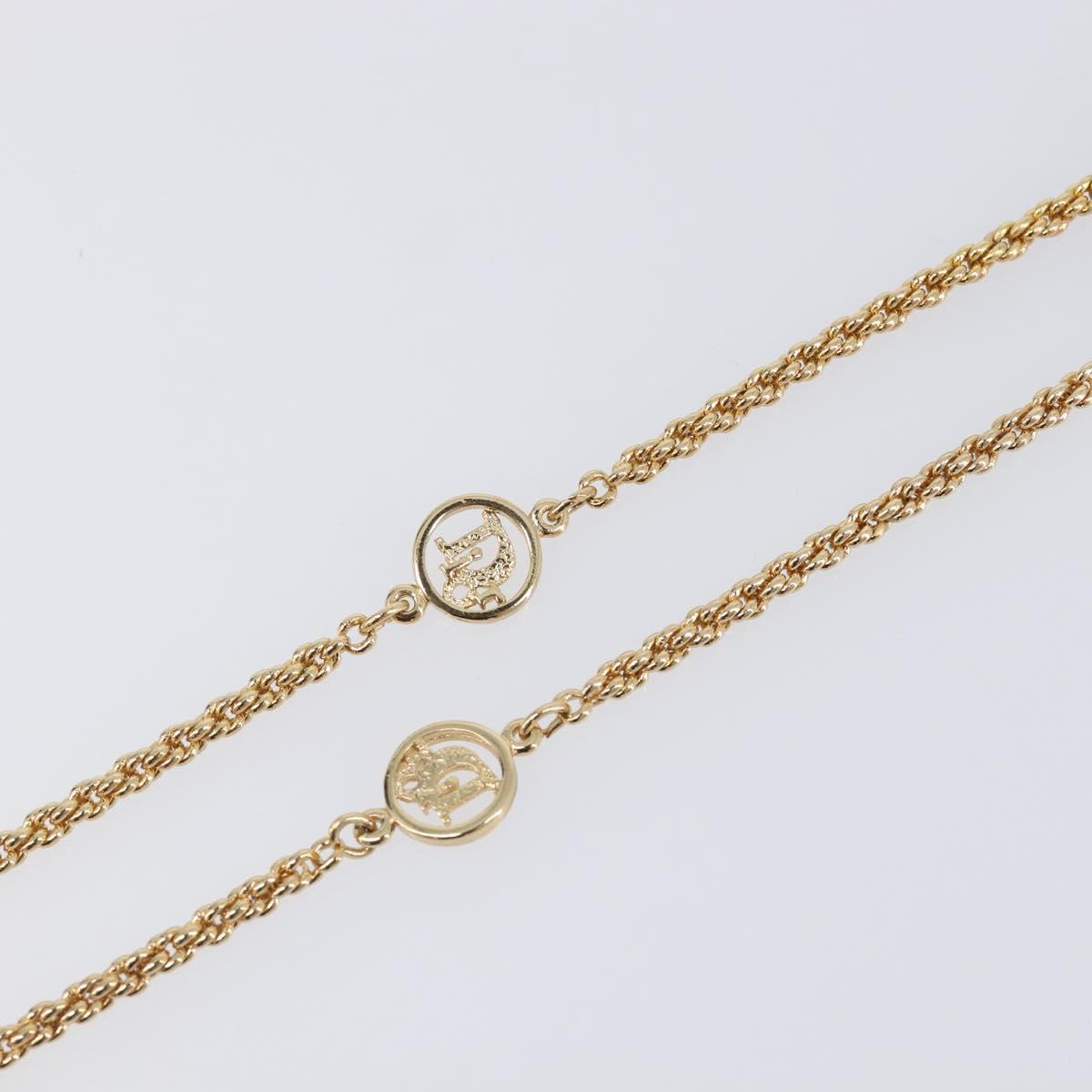 Christian Dior Necklace metal Gold Tone Auth SW2796V