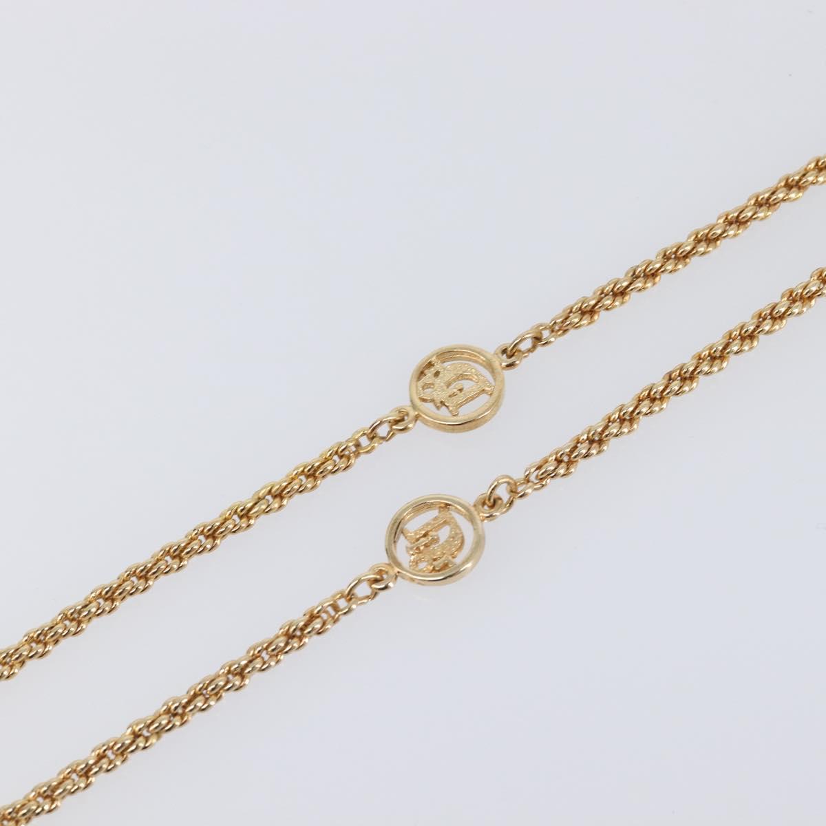 Christian Dior Necklace metal Gold Tone Auth SW2796V