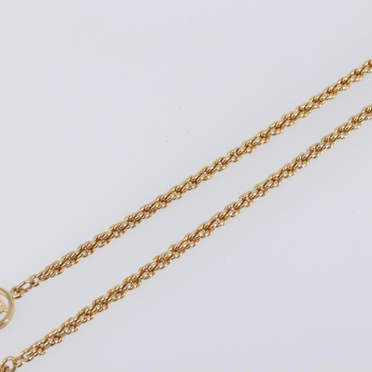 Christian Dior Necklace metal Gold Tone Auth SW2796V
