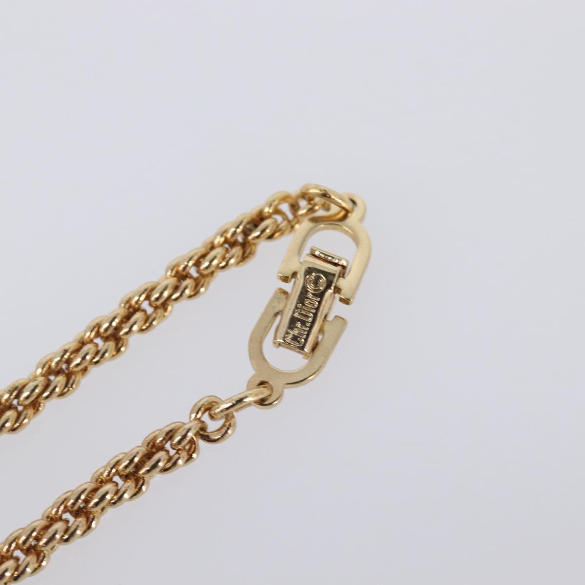 Christian Dior Necklace metal Gold Tone Auth SW2796V