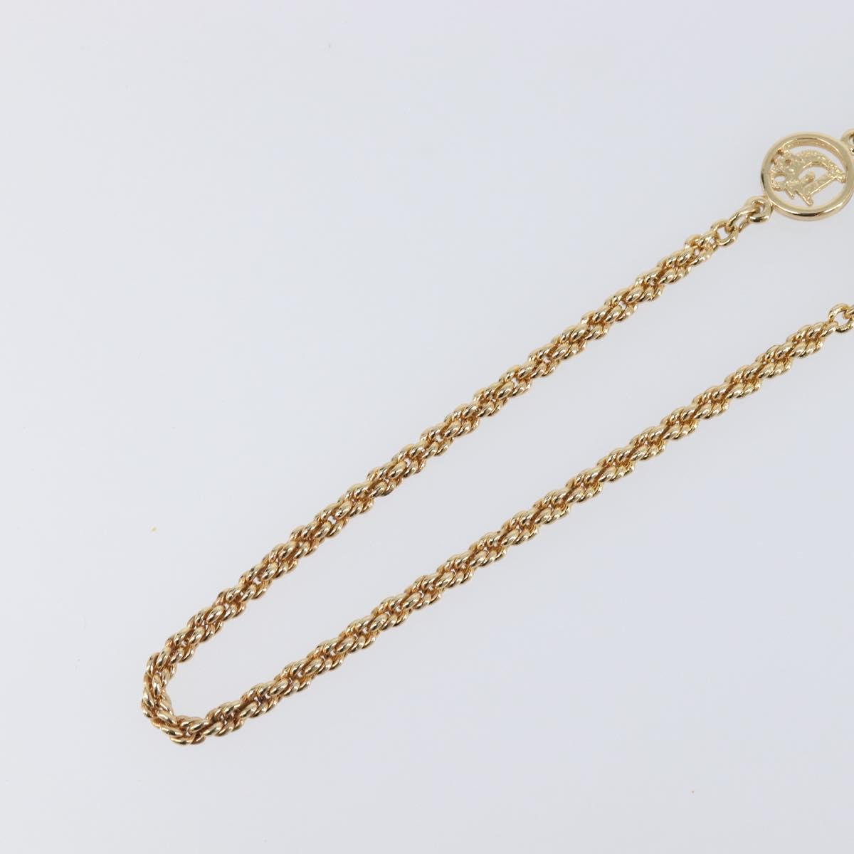 Christian Dior Necklace metal Gold Tone Auth SW2796V
