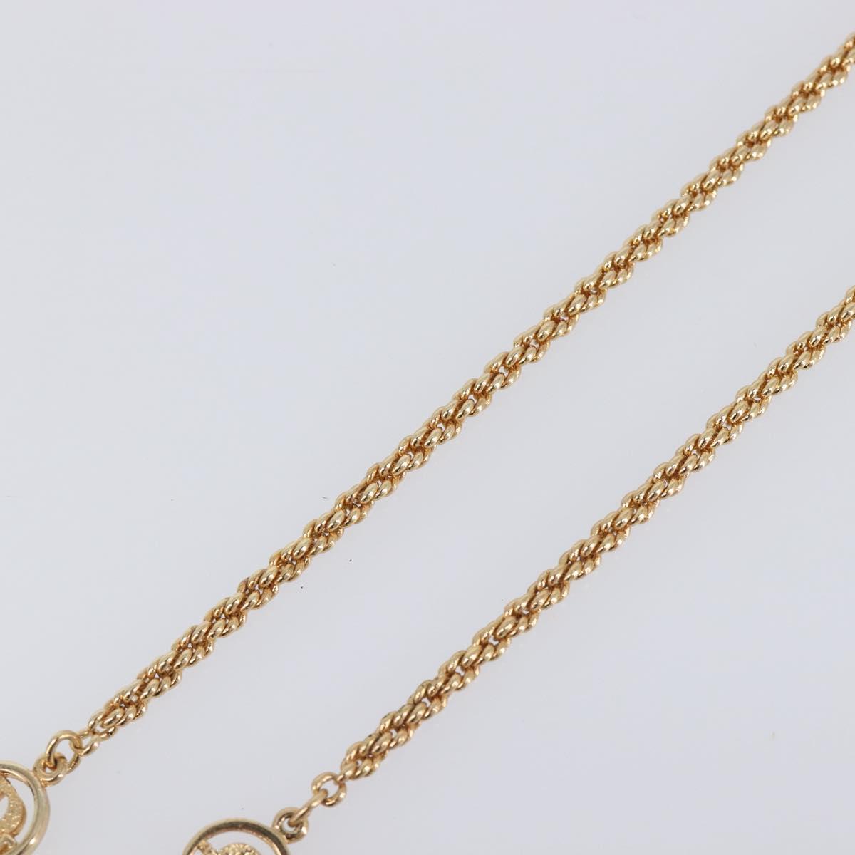 Christian Dior Necklace metal Gold Tone Auth SW2796V