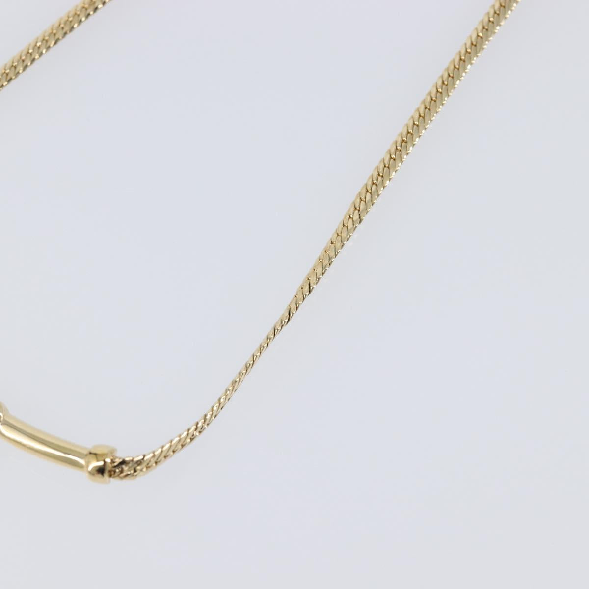 Christian Dior Necklace metal Gold Auth SW2798V