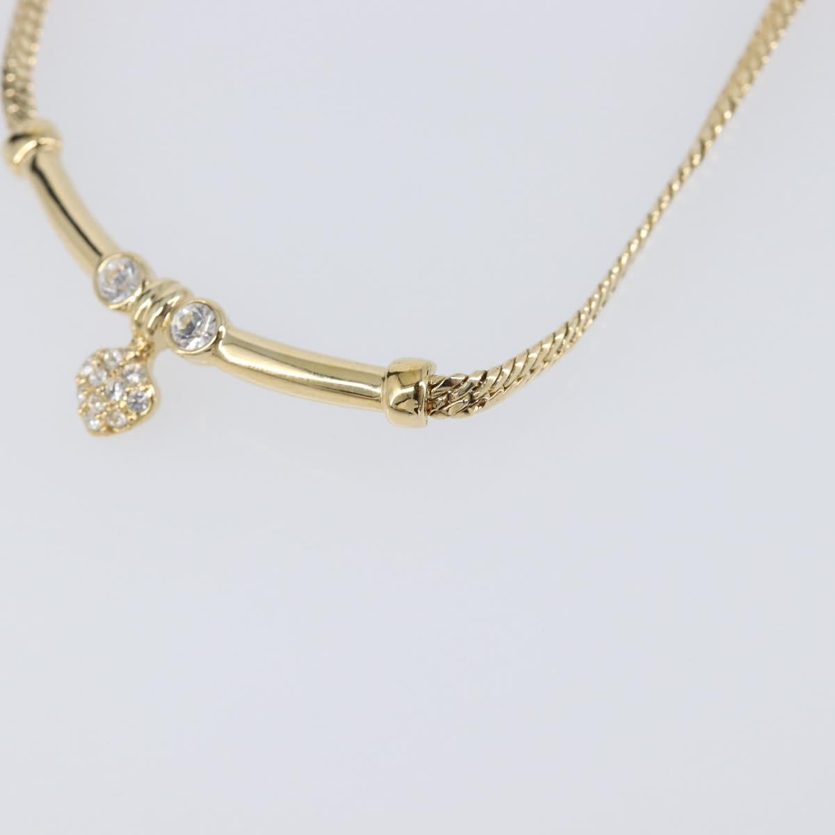 Christian Dior Necklace metal Gold Auth SW2798V