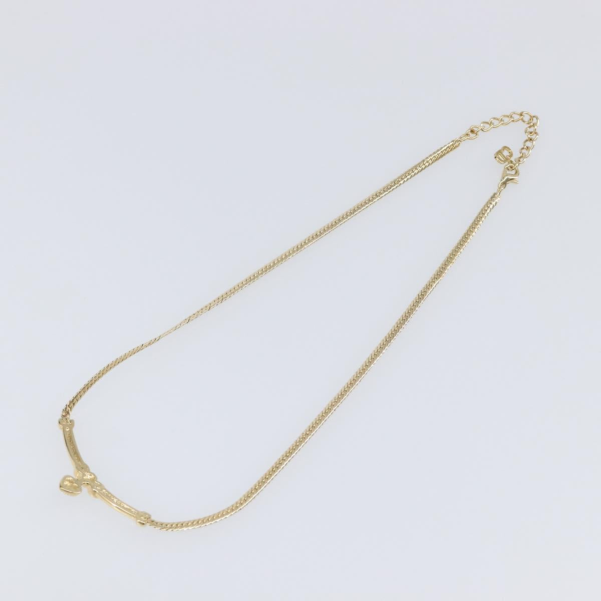 Christian Dior Necklace metal Gold Auth SW2798V