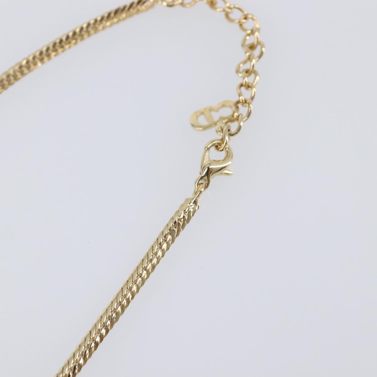 Christian Dior Necklace metal Gold Auth SW2798V