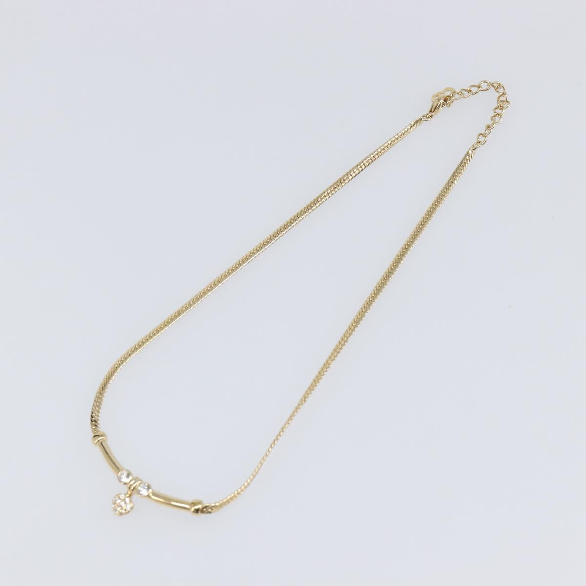 Christian Dior Necklace metal Gold Auth SW2798V