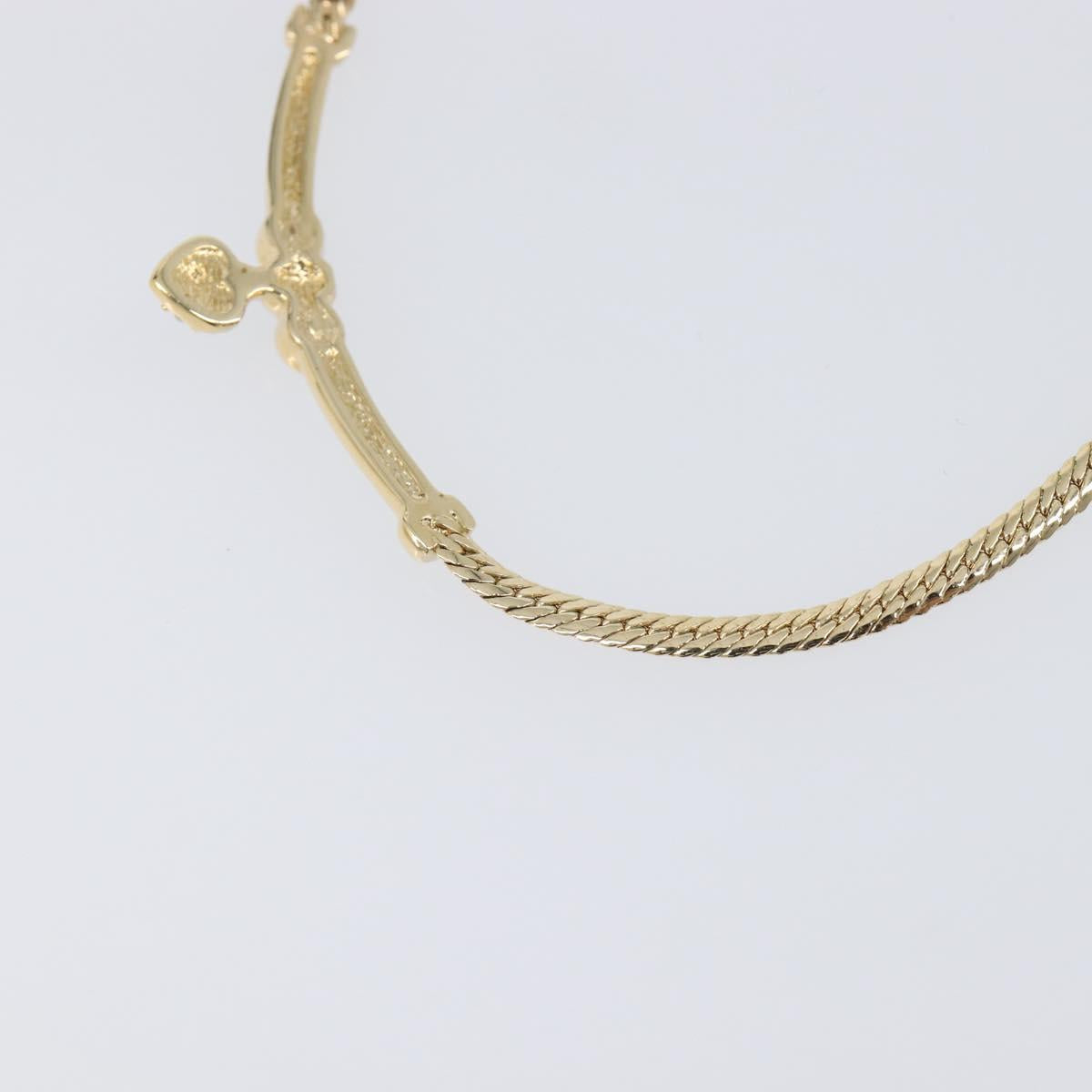 Christian Dior Necklace metal Gold Auth SW2798V