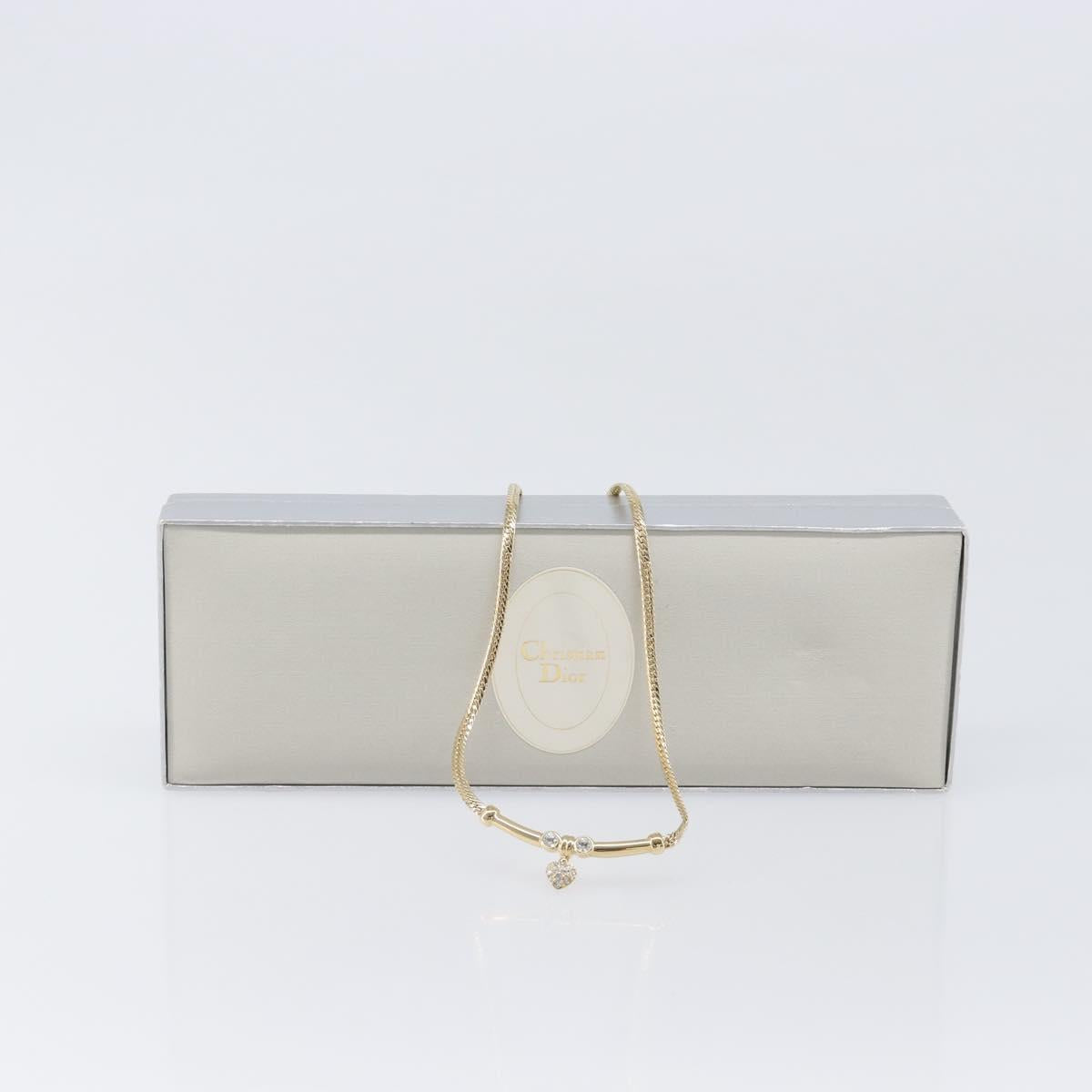 Christian Dior Necklace metal Gold Auth SW2798V