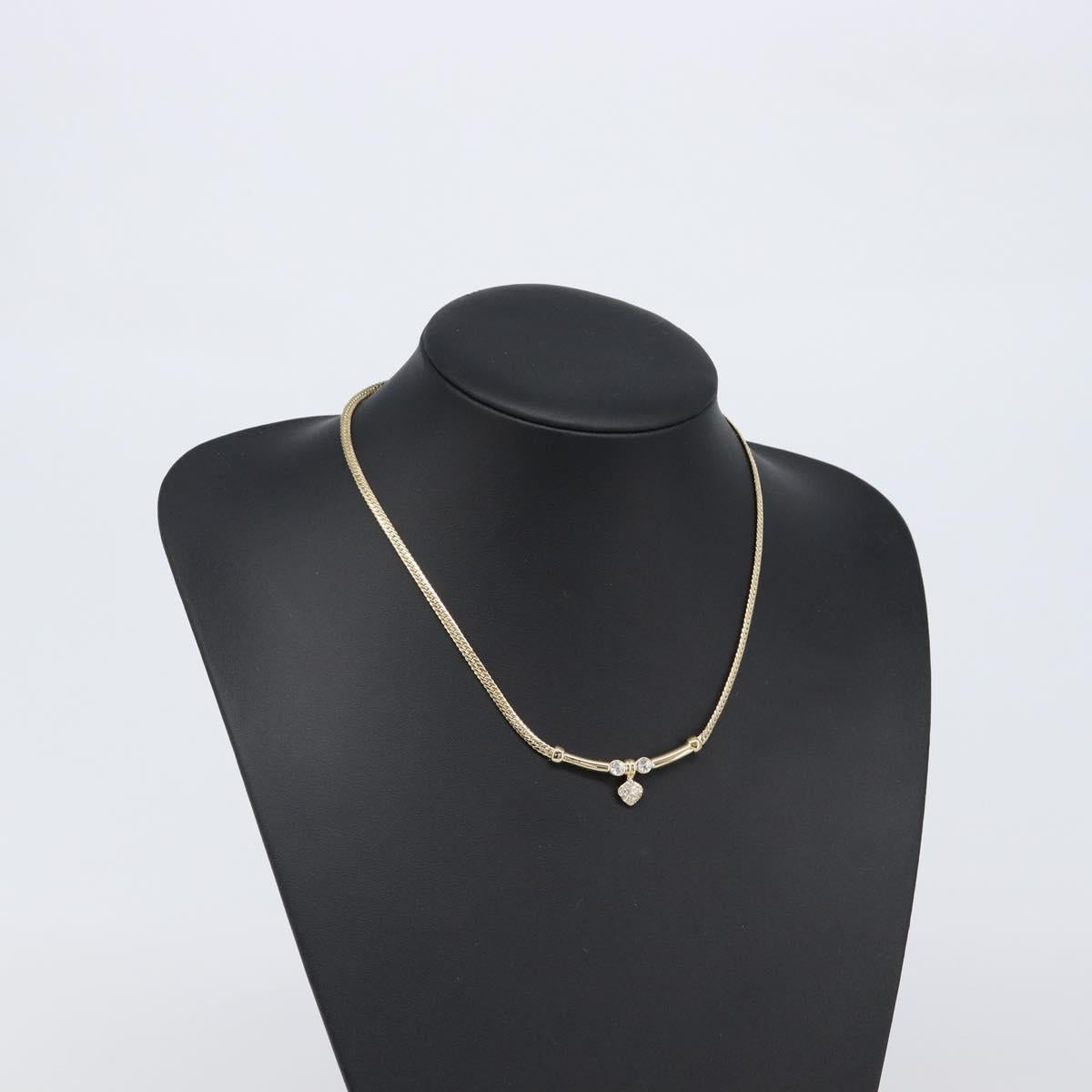 Christian Dior Necklace metal Gold Auth SW2798V