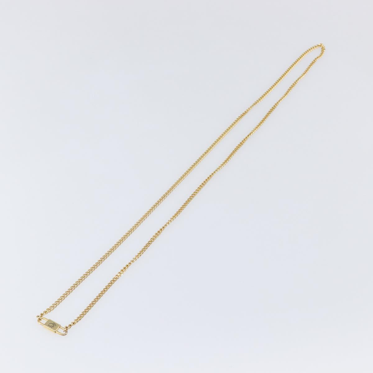 Christian Dior Necklace metal Gold Tone Auth SW2801