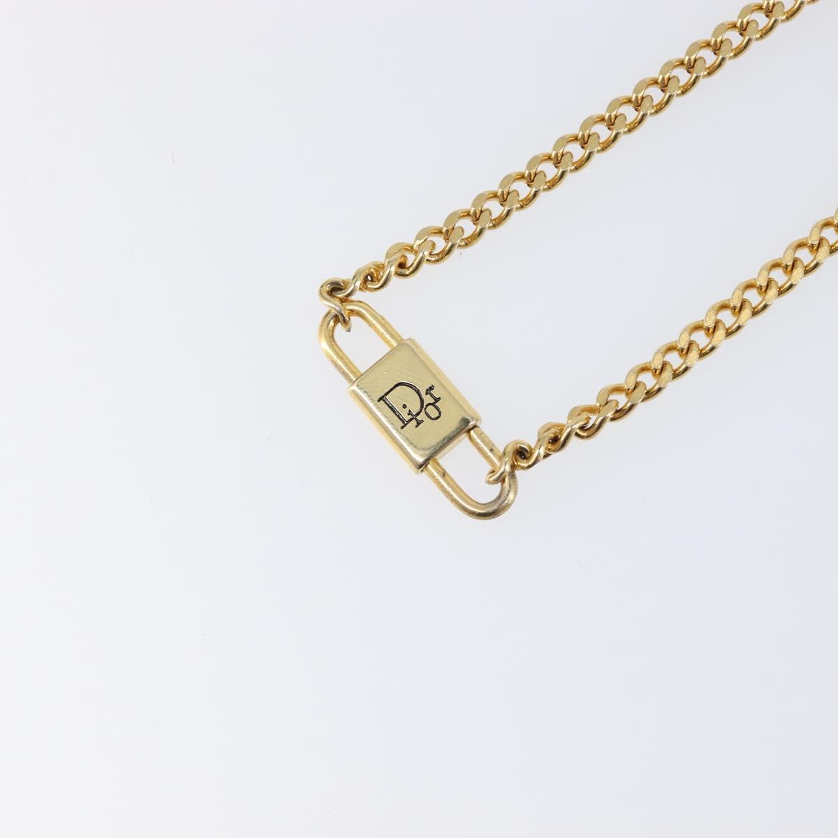 Christian Dior Necklace metal Gold Tone Auth SW2801