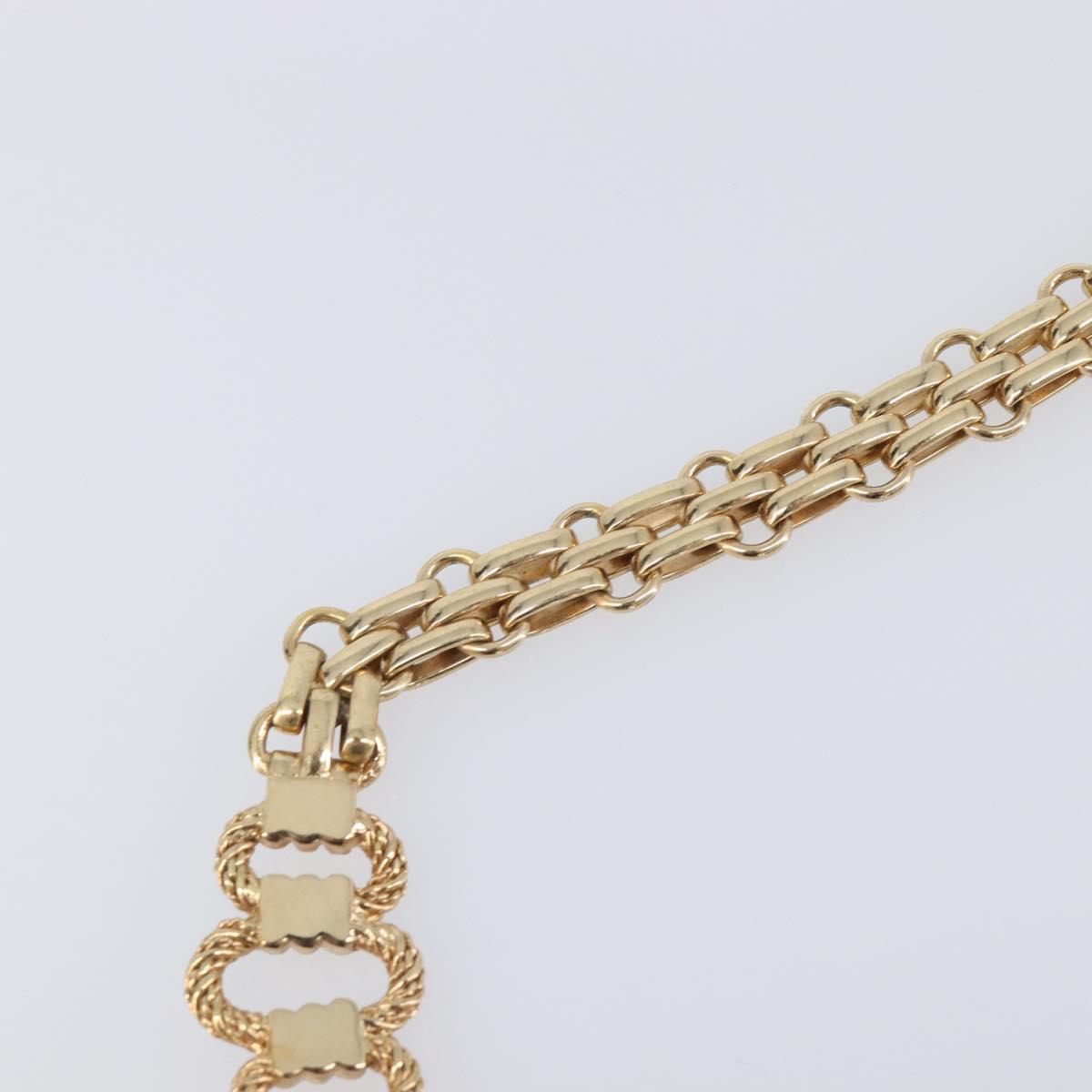Christian Dior Necklace metal Gold Tone Auth SW2803