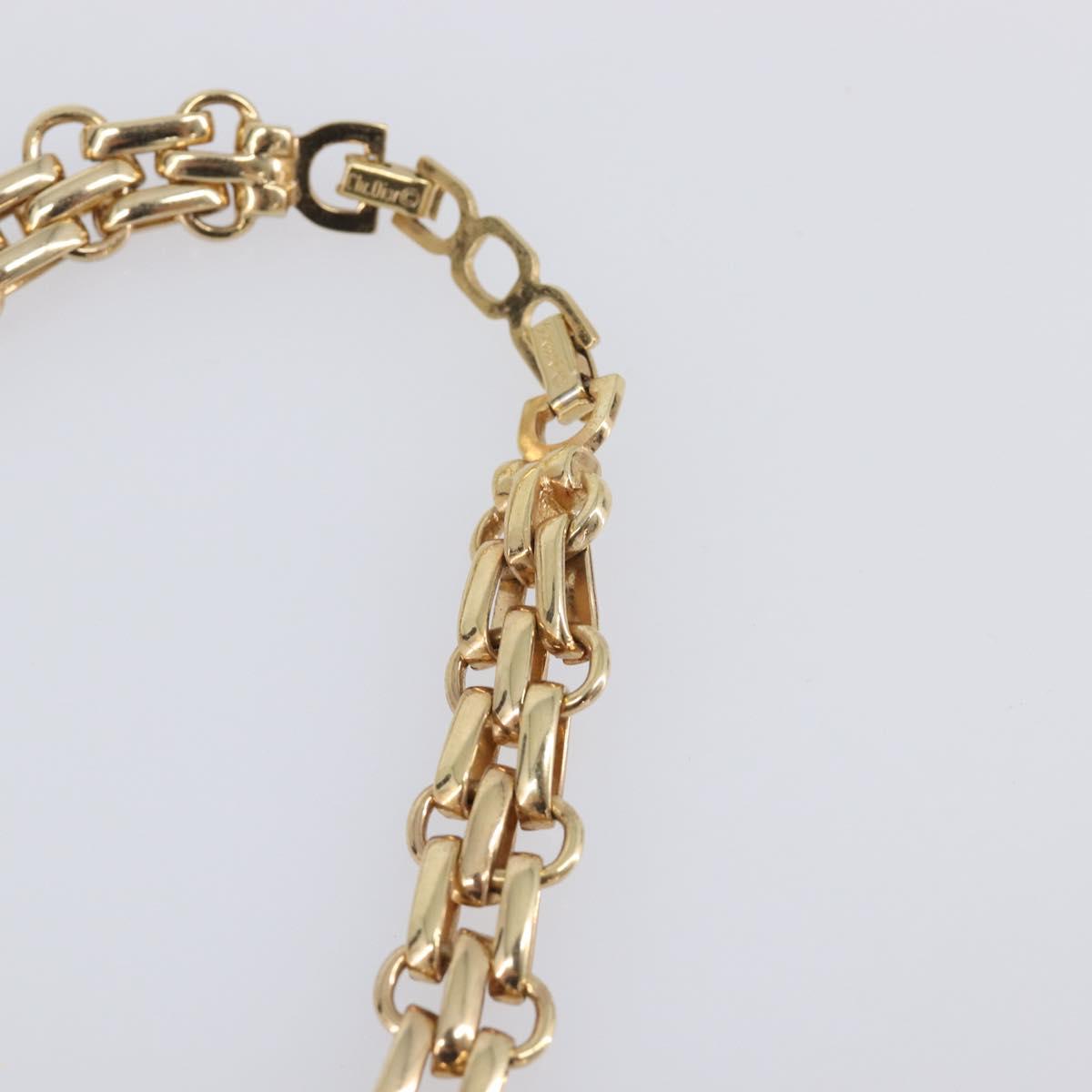 Christian Dior Necklace metal Gold Tone Auth SW2803