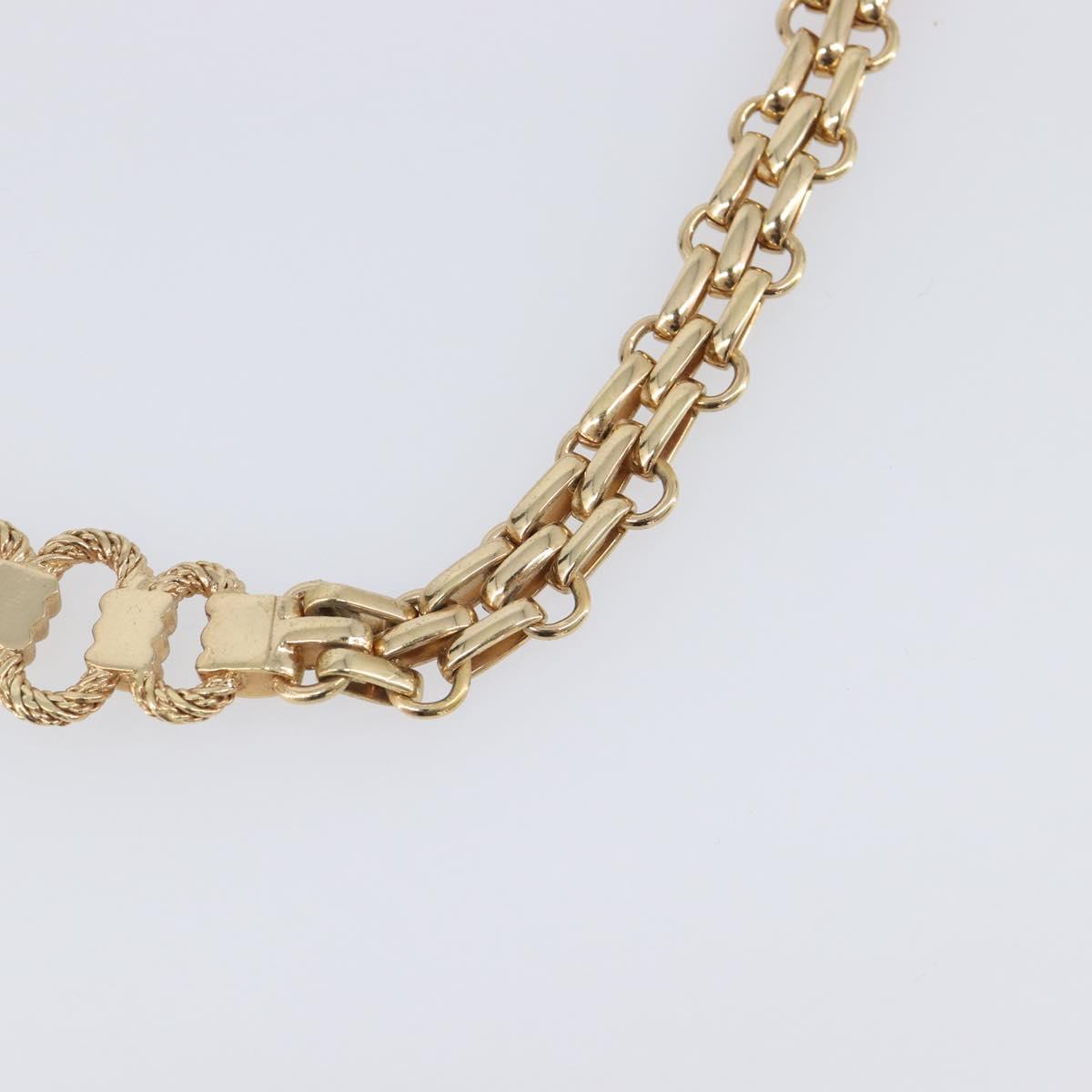 Christian Dior Necklace metal Gold Tone Auth SW2803
