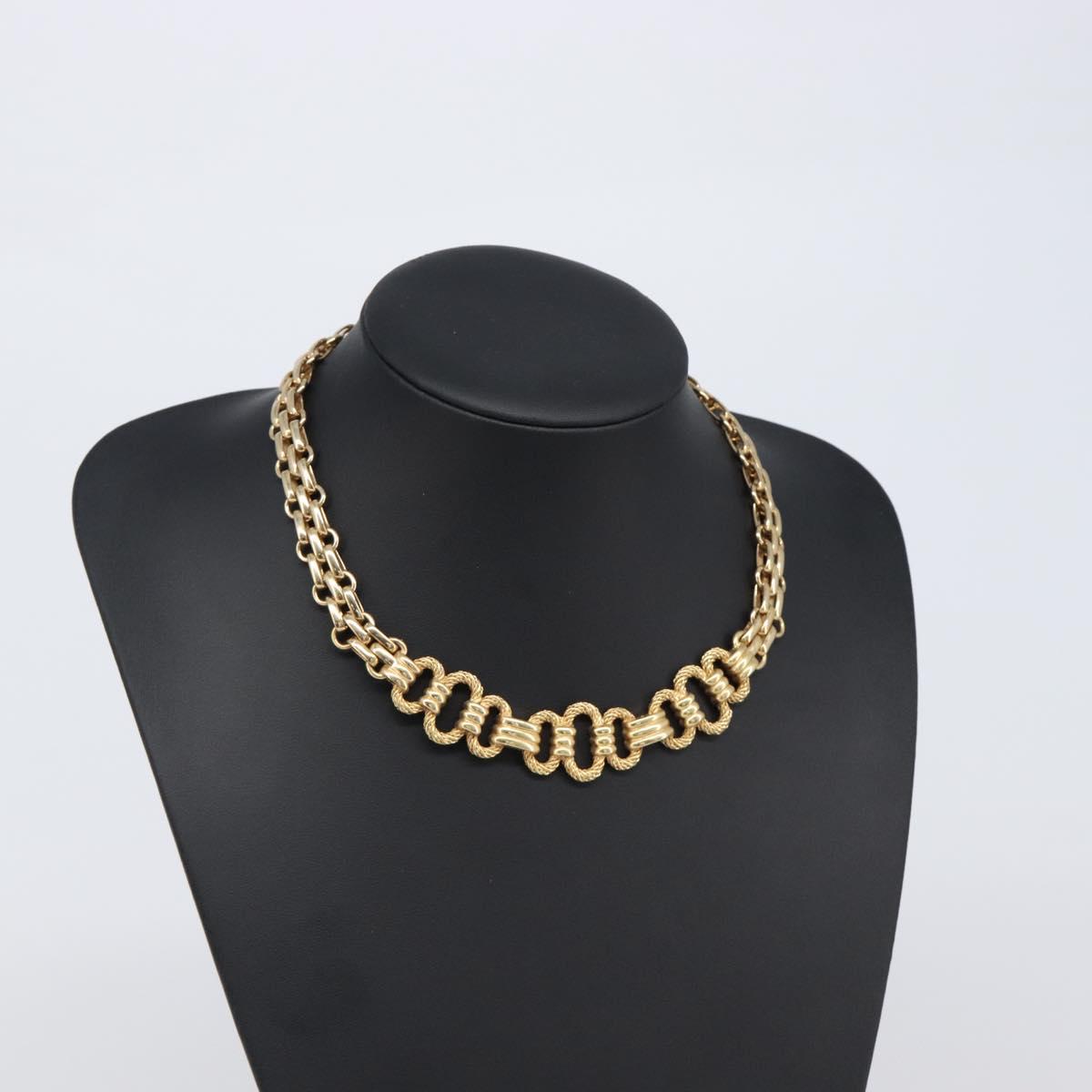 Christian Dior Necklace metal Gold Tone Auth SW2803