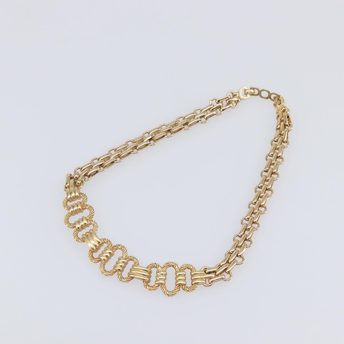 Christian Dior Necklace metal Gold Tone Auth SW2803