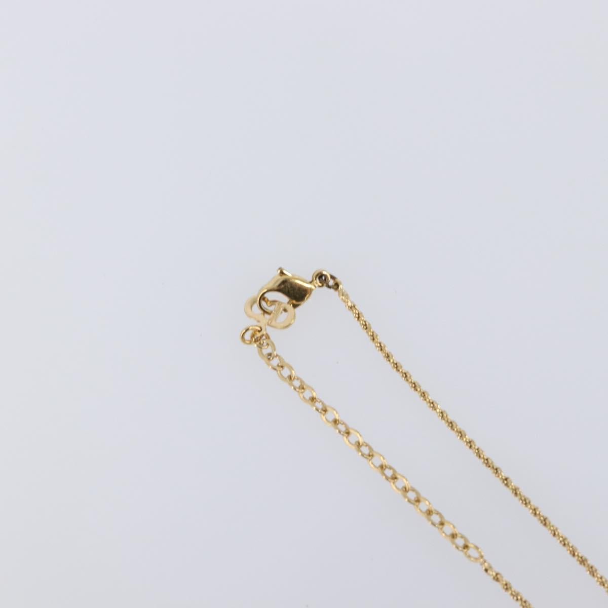 Christian Dior Necklace metal 3 Set Gold Auth SW2804