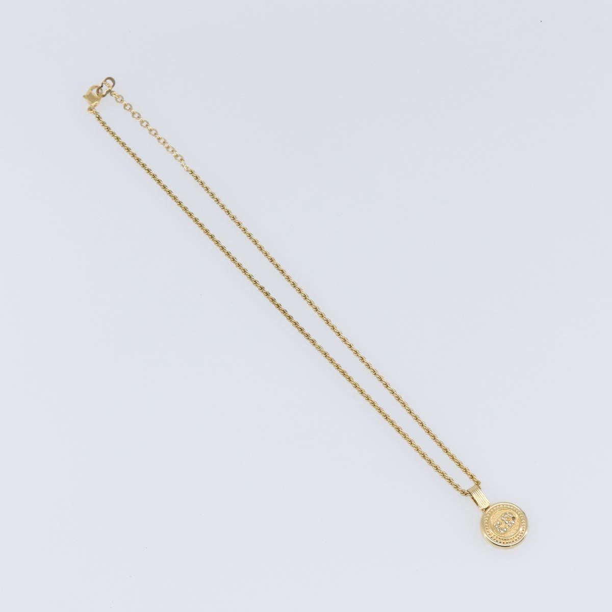 Christian Dior Necklace metal 3 Set Gold Auth SW2804