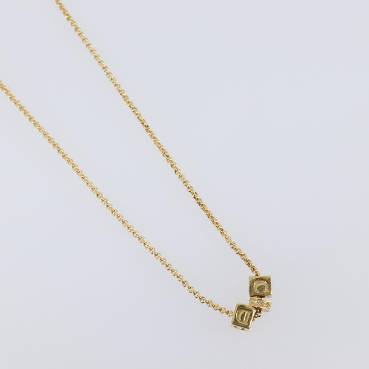 Christian Dior Necklace metal 3 Set Gold Auth SW2804