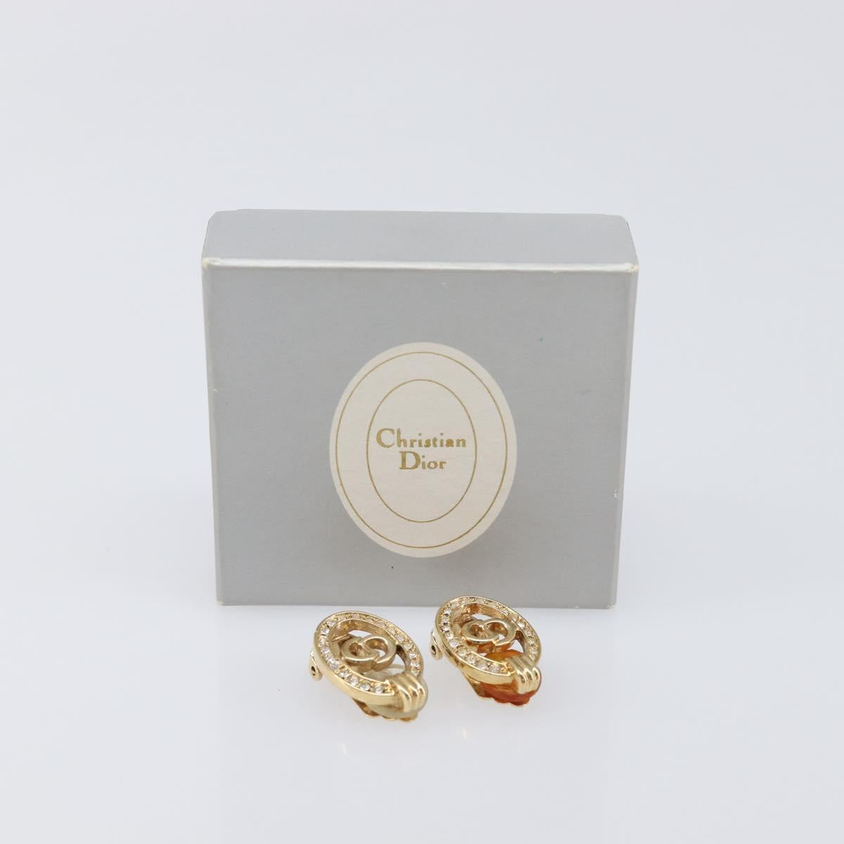 Christian Dior Earring metal Gold Tone Auth SW2805V