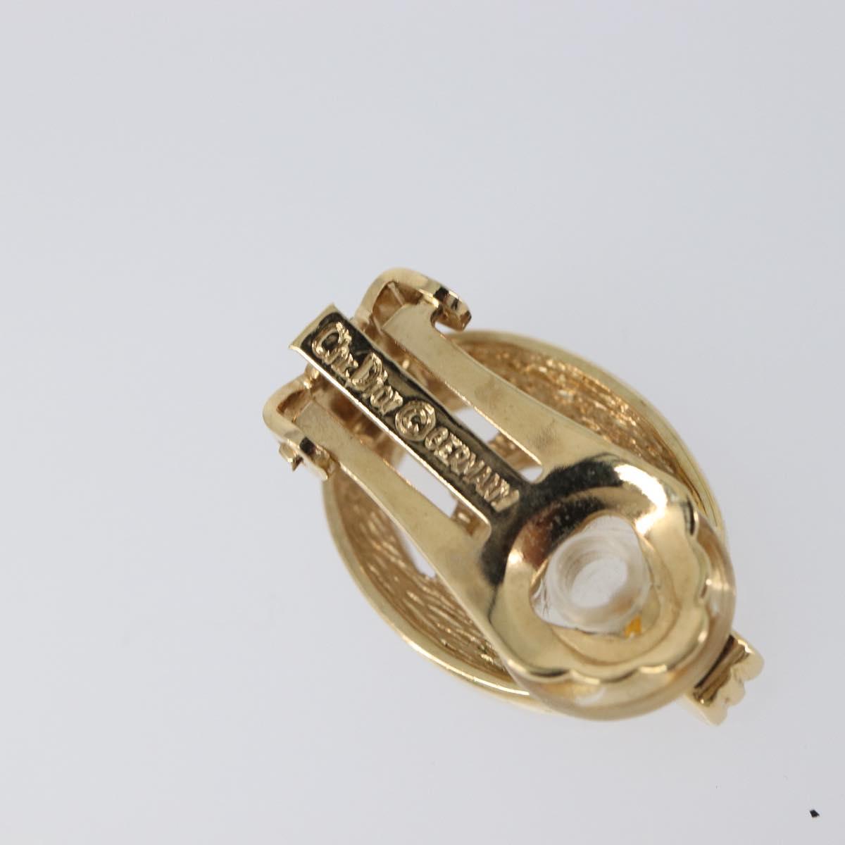 Christian Dior Earring metal Gold Tone Auth SW2805V