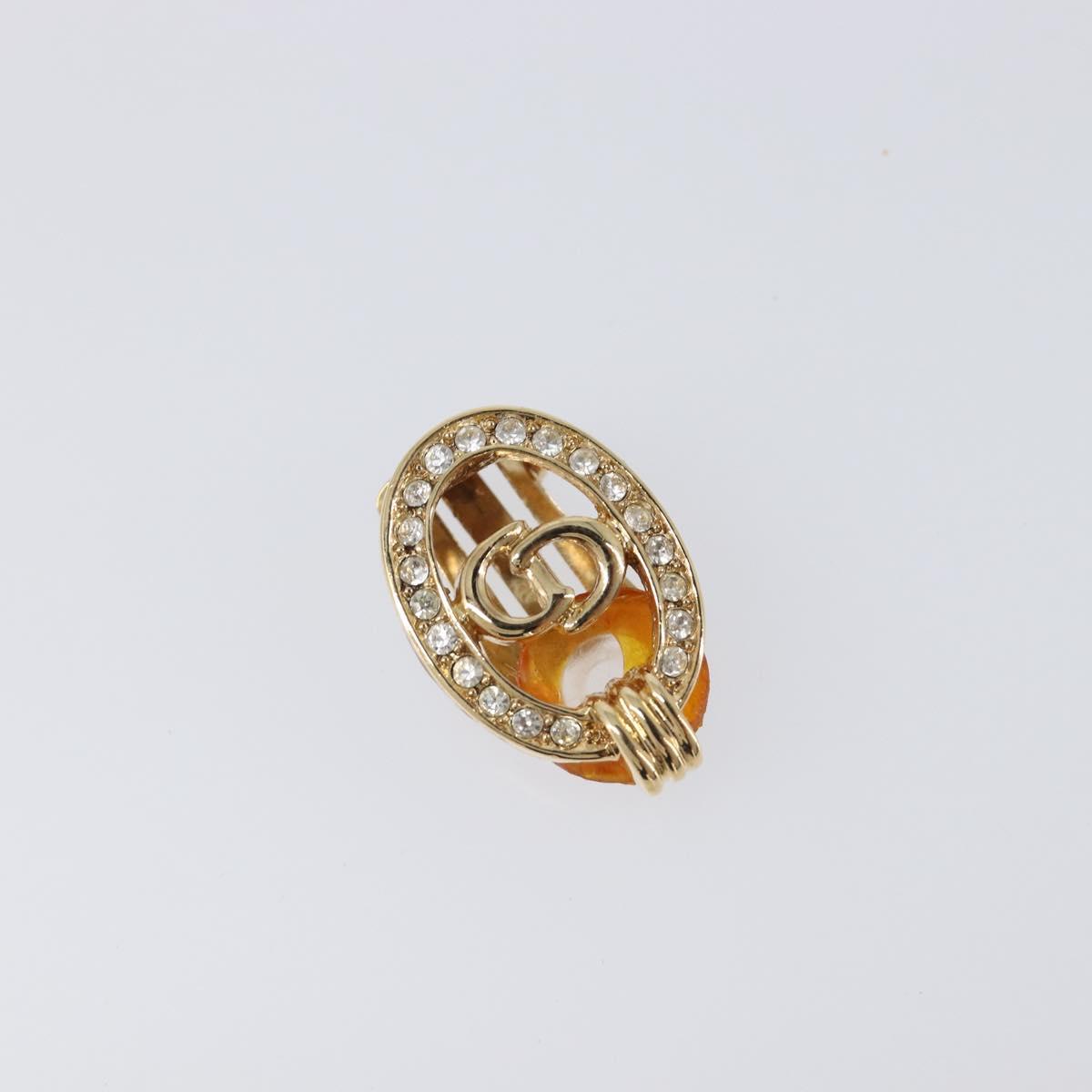 Christian Dior Earring metal Gold Tone Auth SW2805V