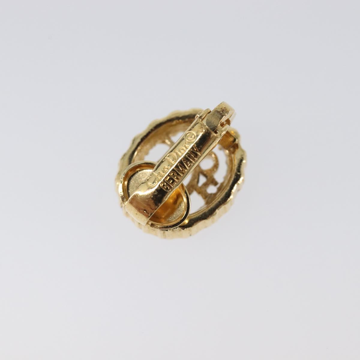 Christian Dior Earring metal Gold Tone Auth SW2806V