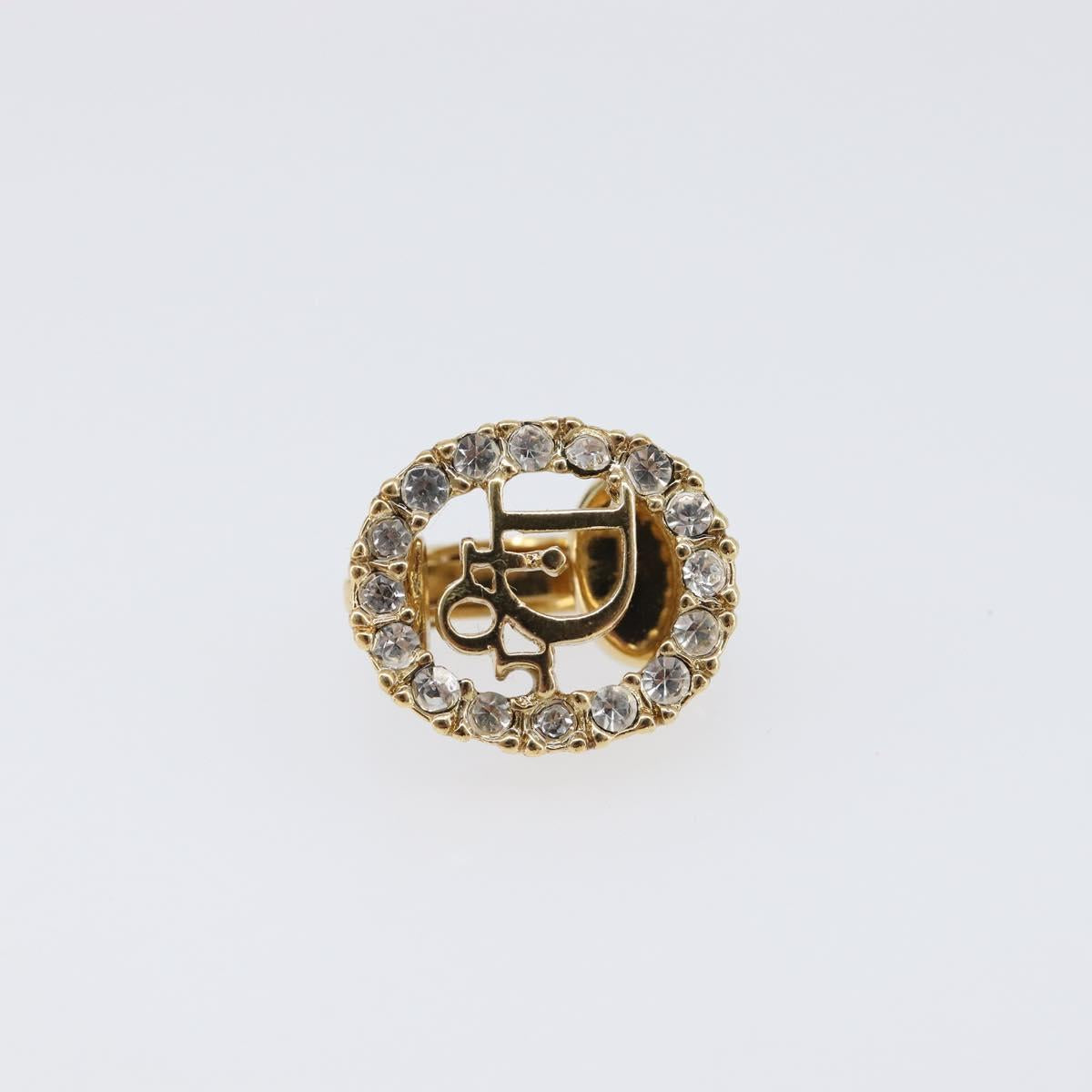 Christian Dior Earring metal Gold Tone Auth SW2806V