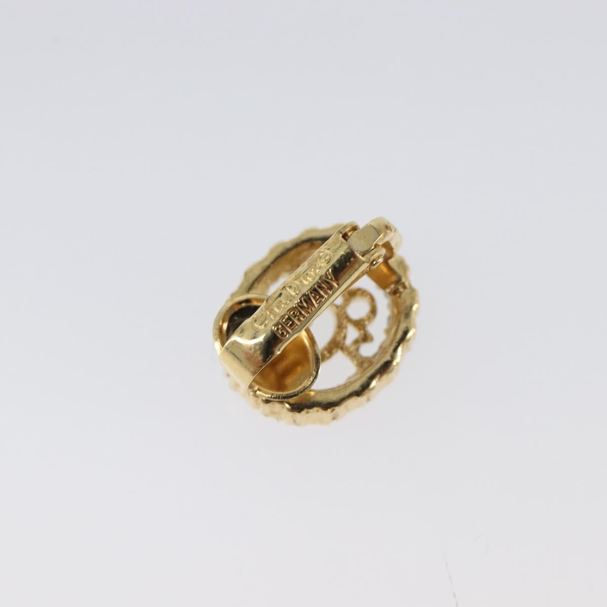 Christian Dior Earring metal Gold Tone Auth SW2806V