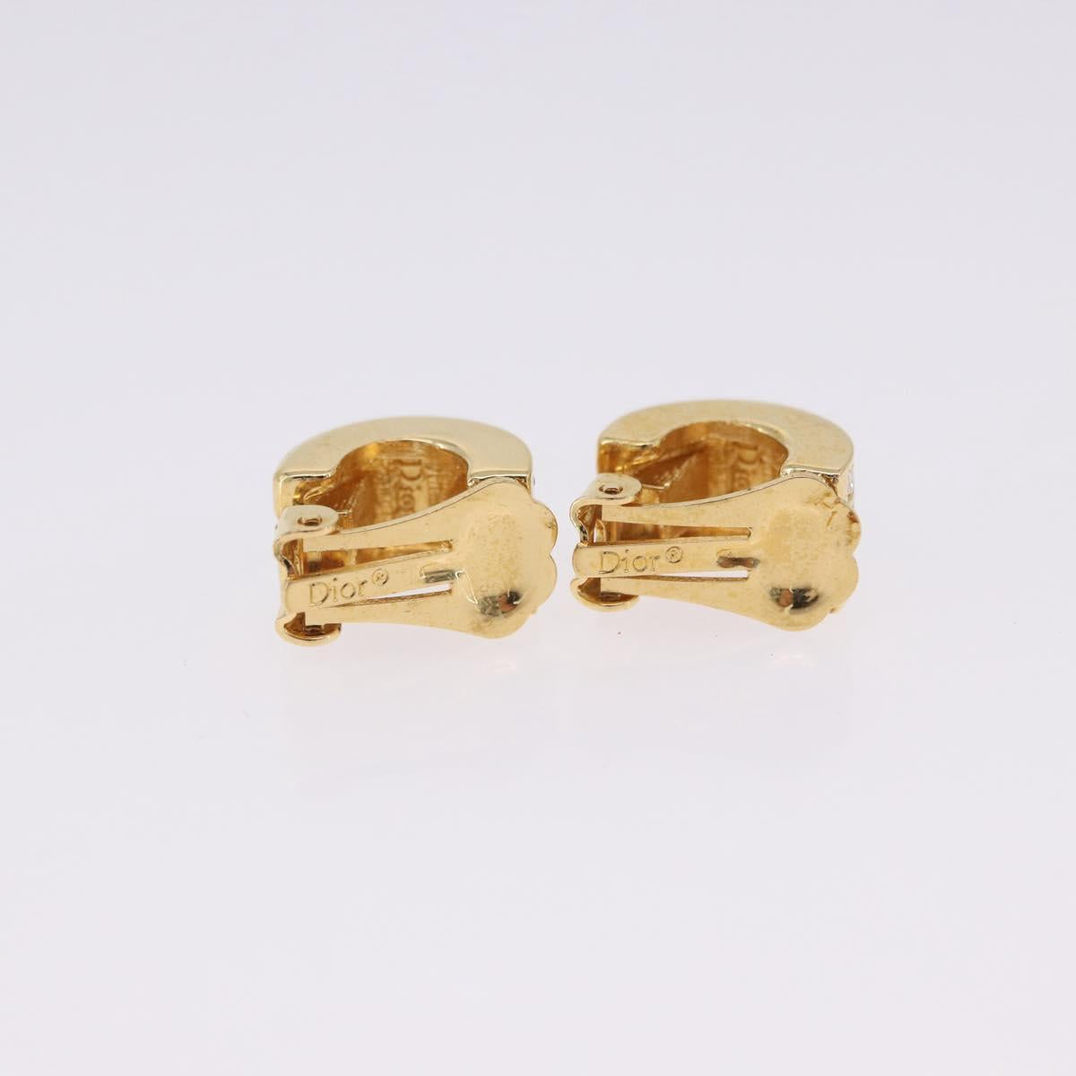 Christian Dior Earring metal 3 Set Gold Tone Auth SW2808