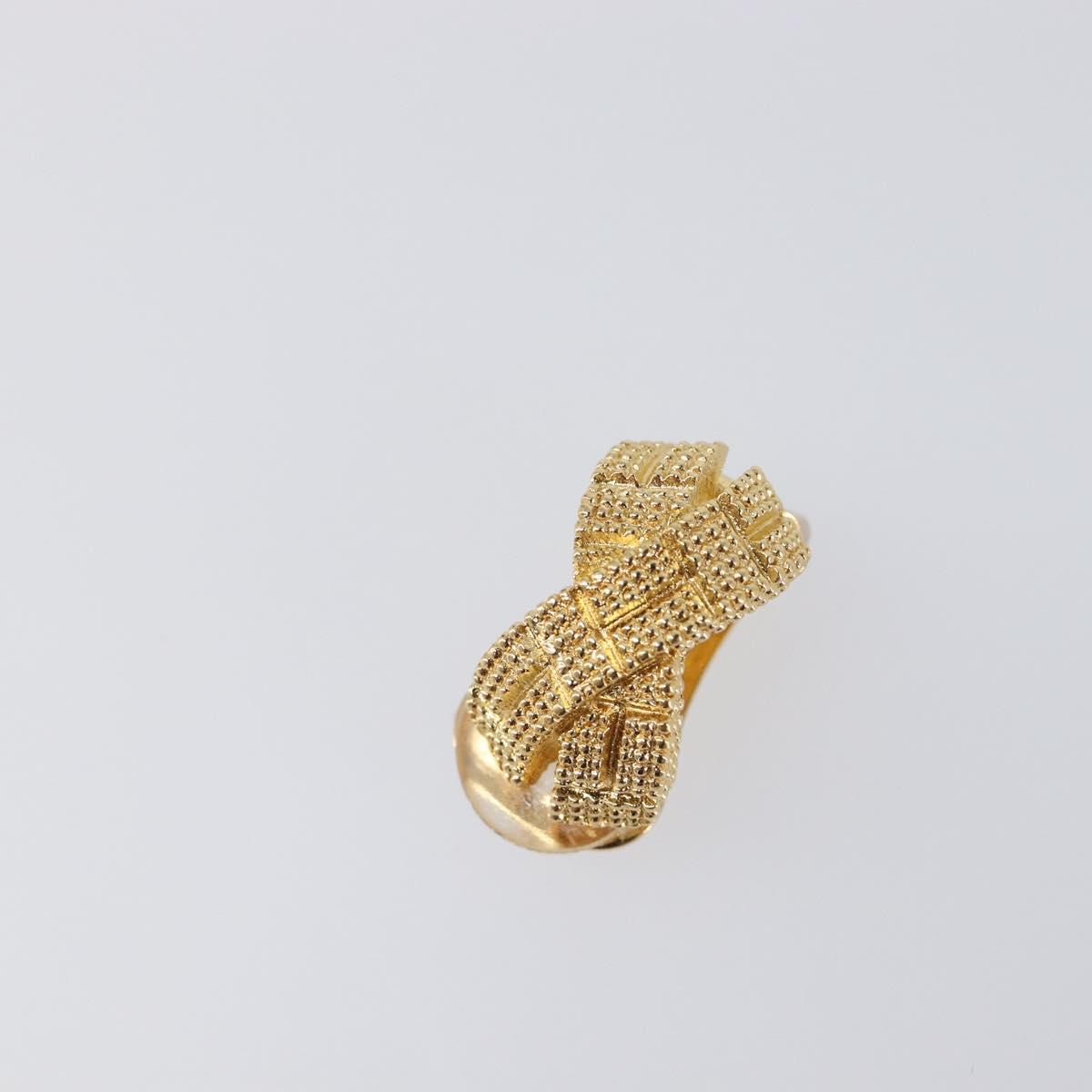 Christian Dior Earring metal Gold Tone Auth SW2809