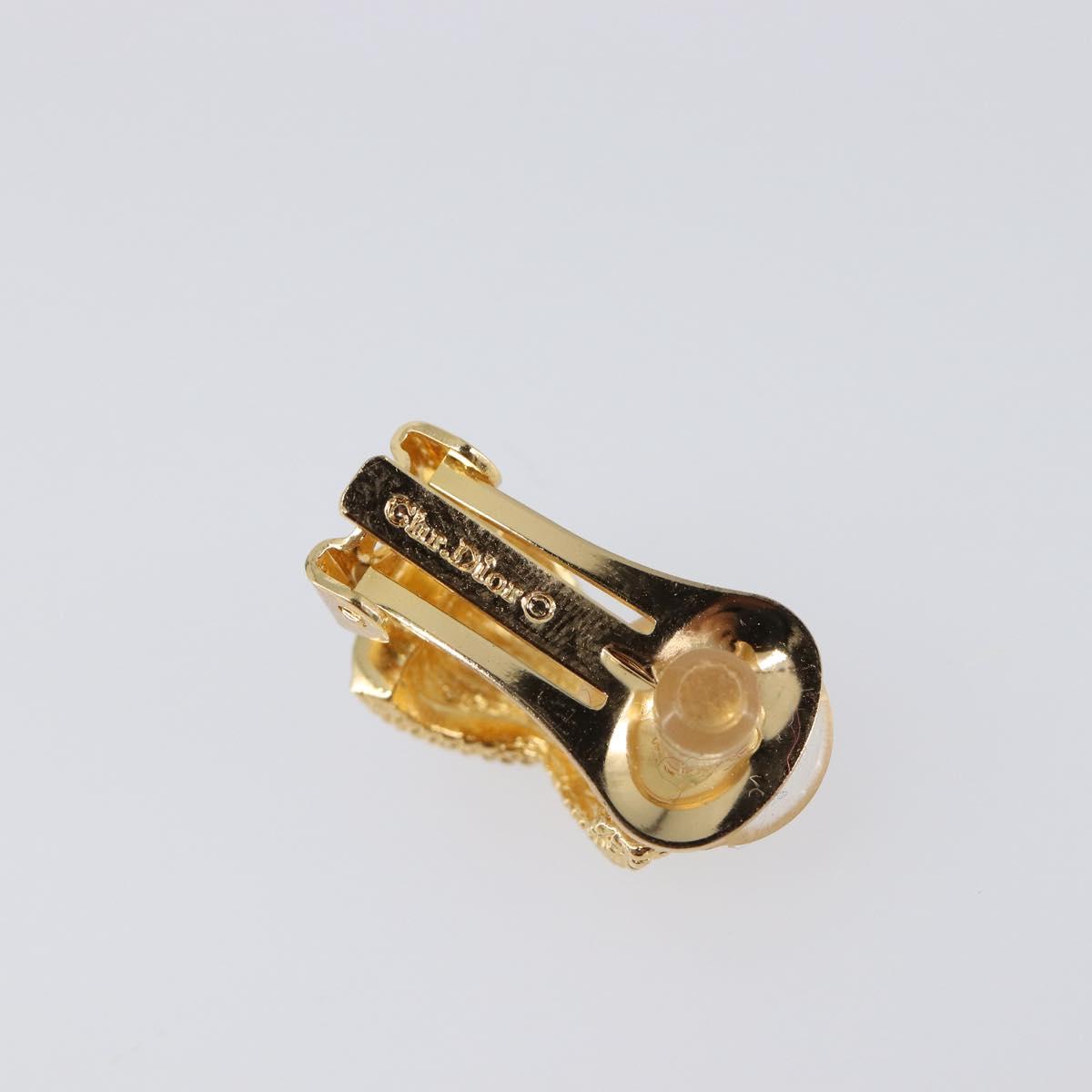 Christian Dior Earring metal Gold Tone Auth SW2809