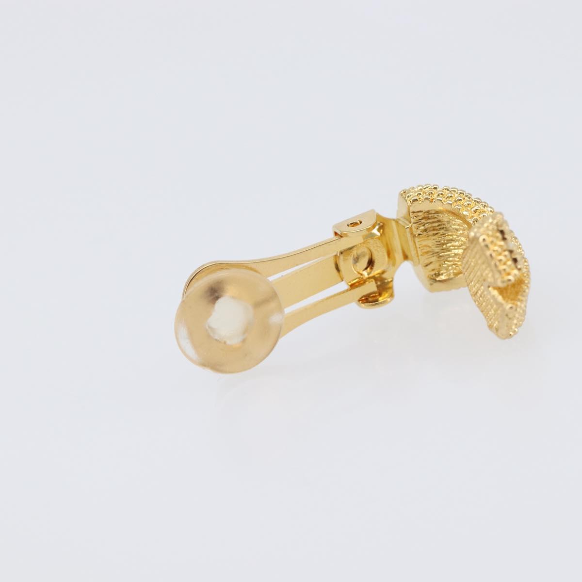 Christian Dior Earring metal Gold Tone Auth SW2809