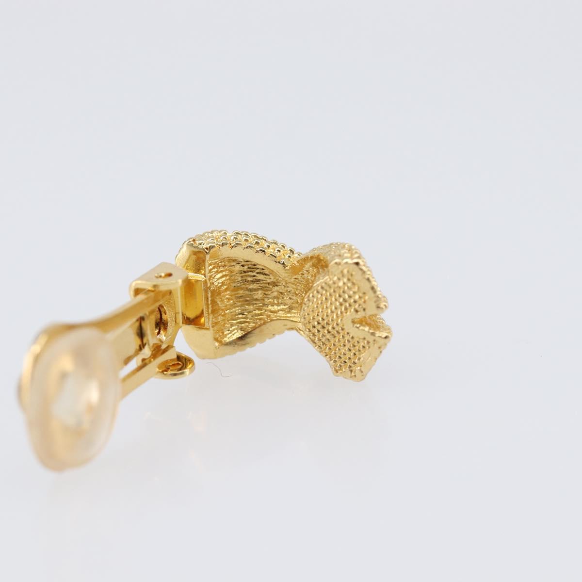 Christian Dior Earring metal Gold Tone Auth SW2809