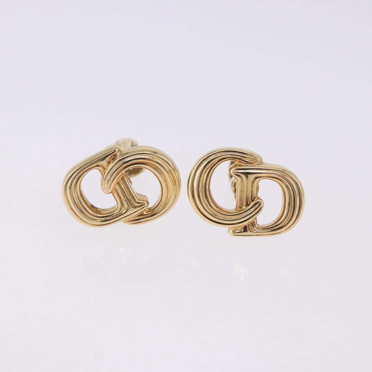 Christian Dior Earring metal 3 Set Gold Tone Auth SW2810