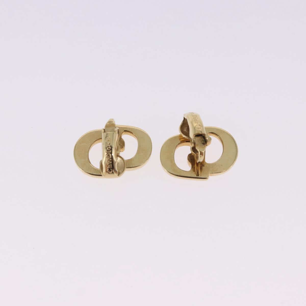 Christian Dior Earring metal 3 Set Gold Tone Auth SW2810