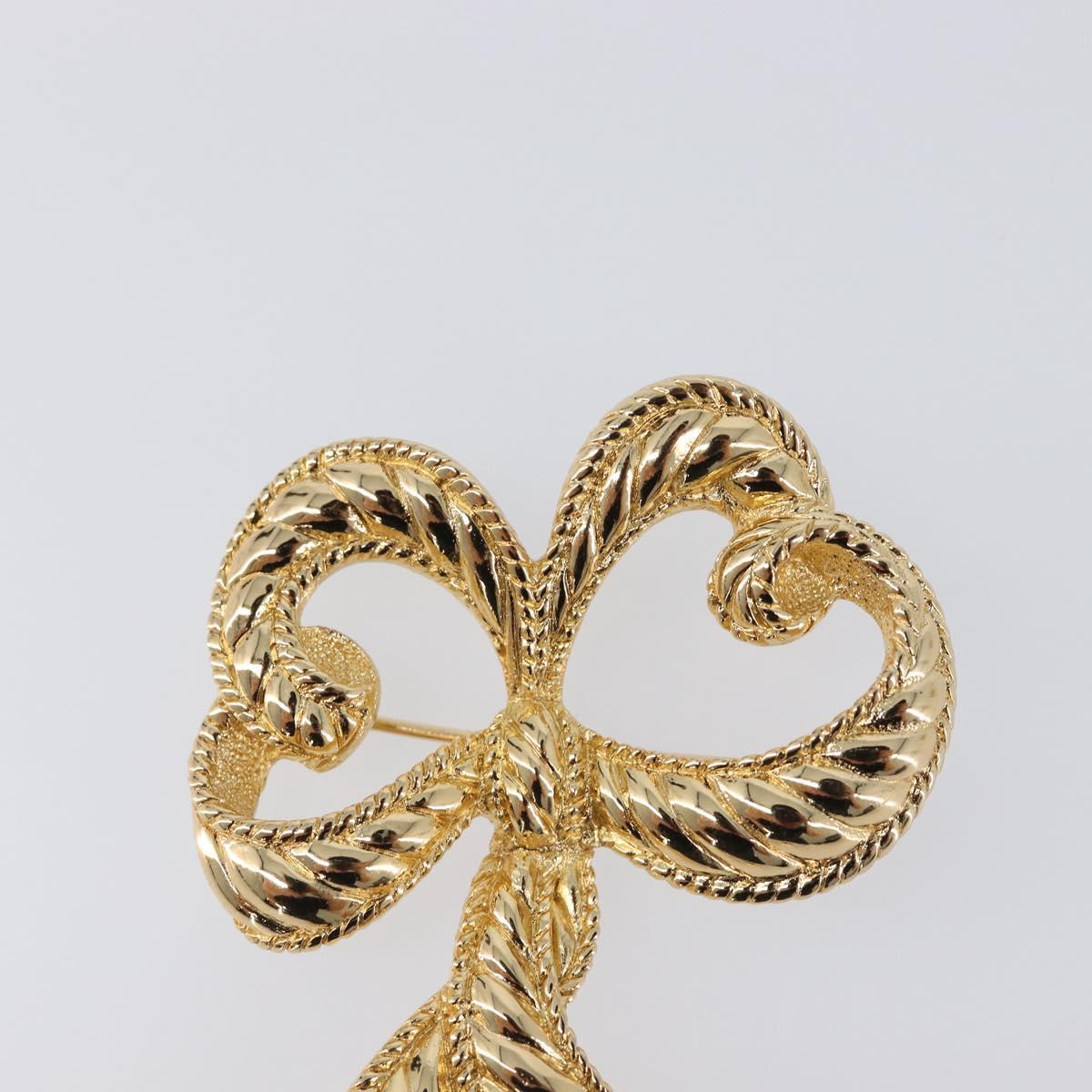 Christian Dior Brooch metal Gold Tone Auth SW2811