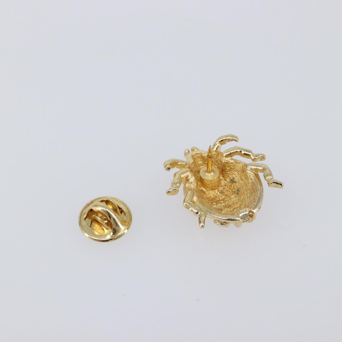 Christian Dior Ladybug Brooch metal Gold Auth SW2812
