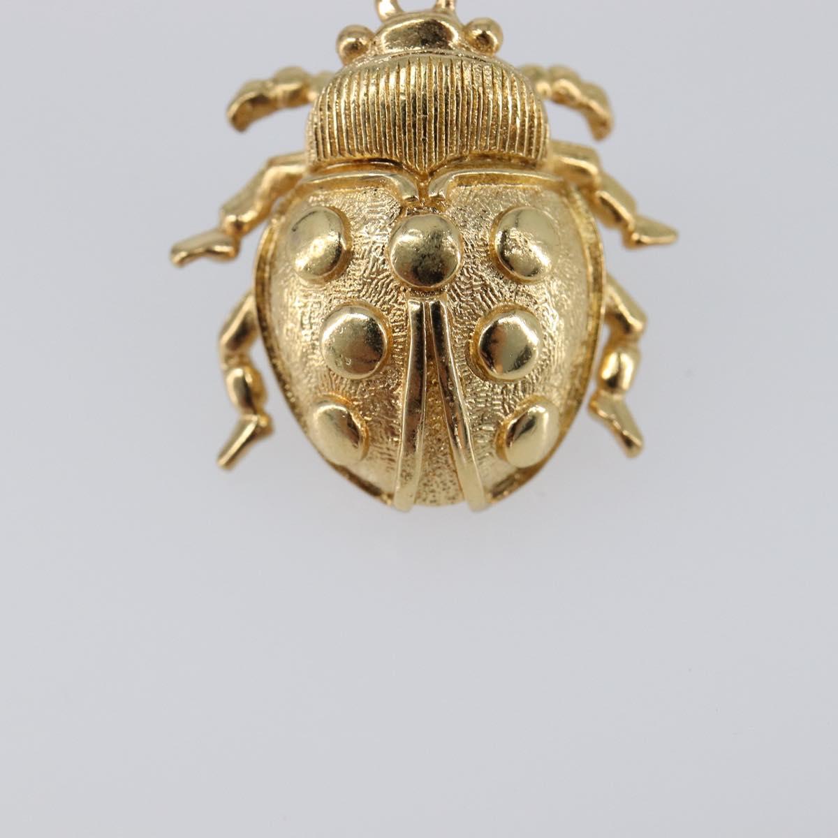 Christian Dior Ladybug Brooch metal Gold Auth SW2812