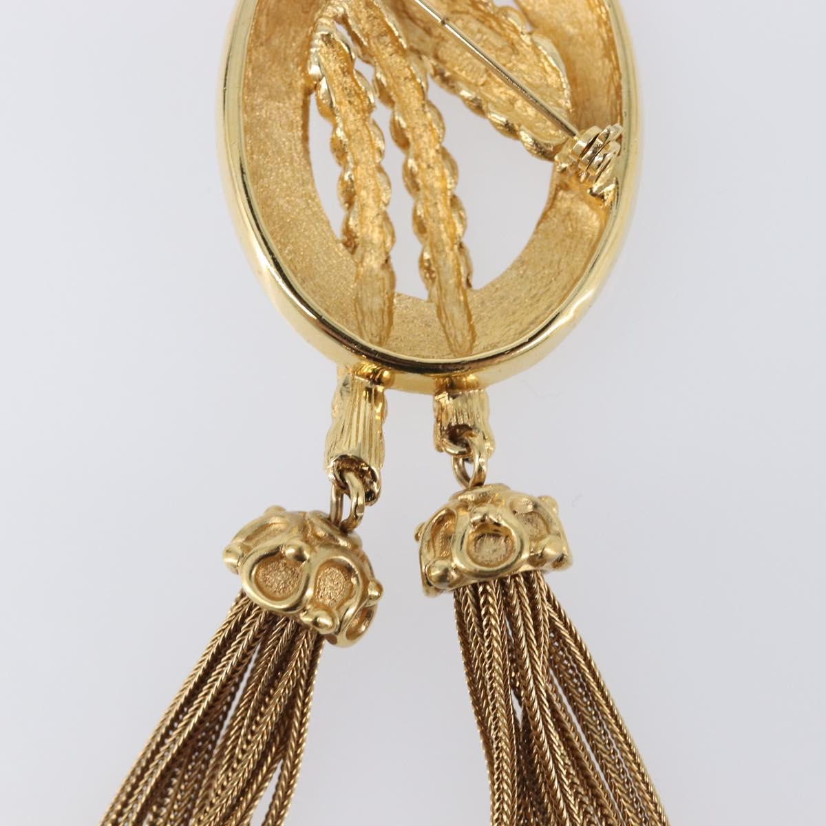 Christian Dior Brooch metal Gold Tone Auth SW2813V