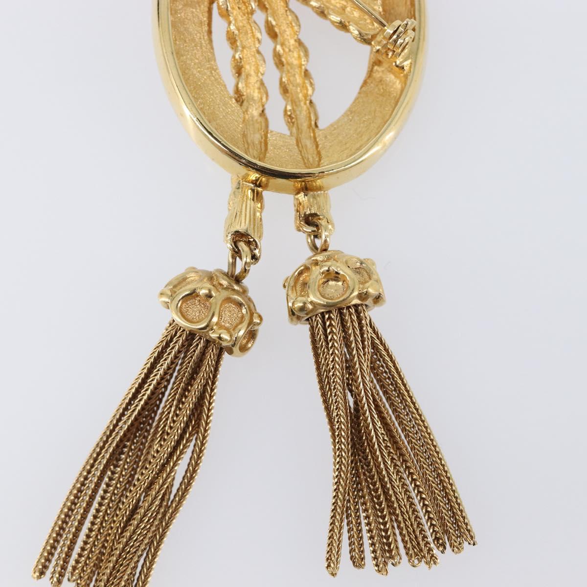 Christian Dior Brooch metal Gold Tone Auth SW2813V