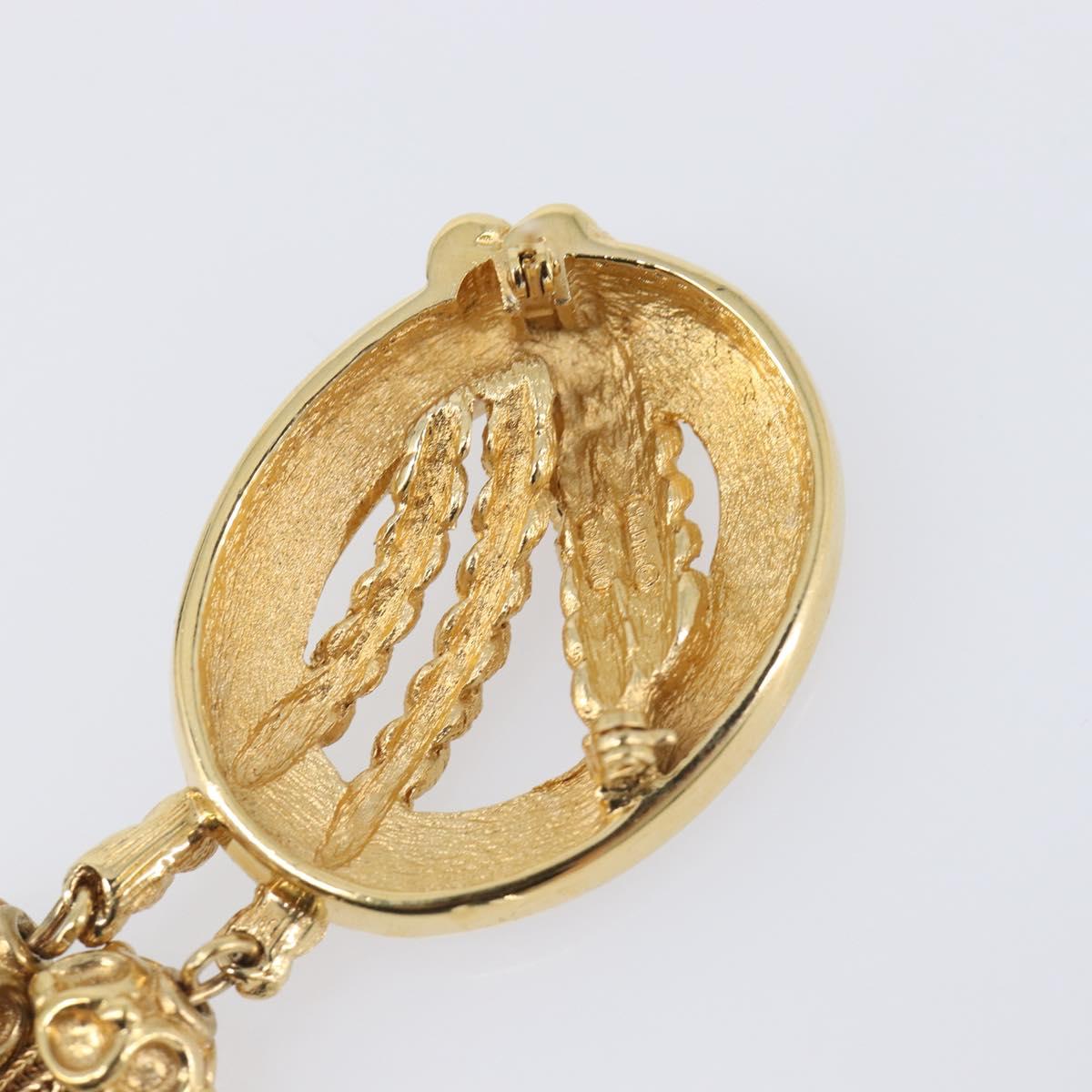 Christian Dior Brooch metal Gold Tone Auth SW2813V