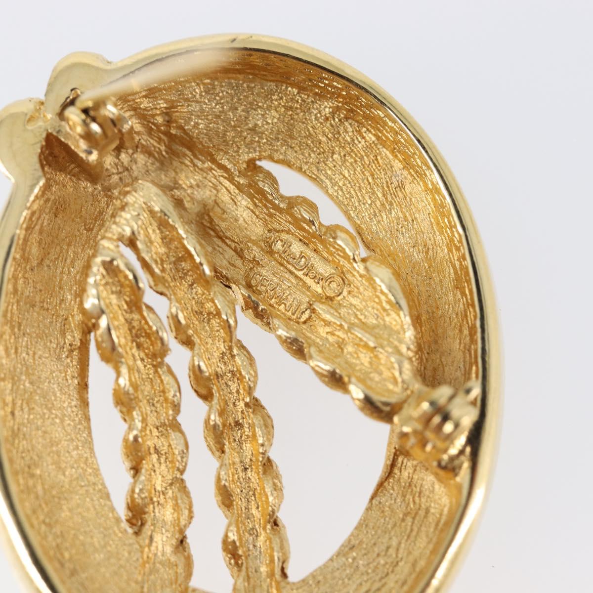 Christian Dior Brooch metal Gold Tone Auth SW2813V