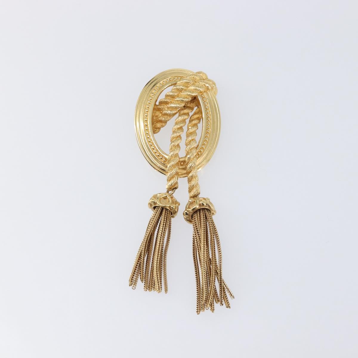 Christian Dior Brooch metal Gold Tone Auth SW2813V