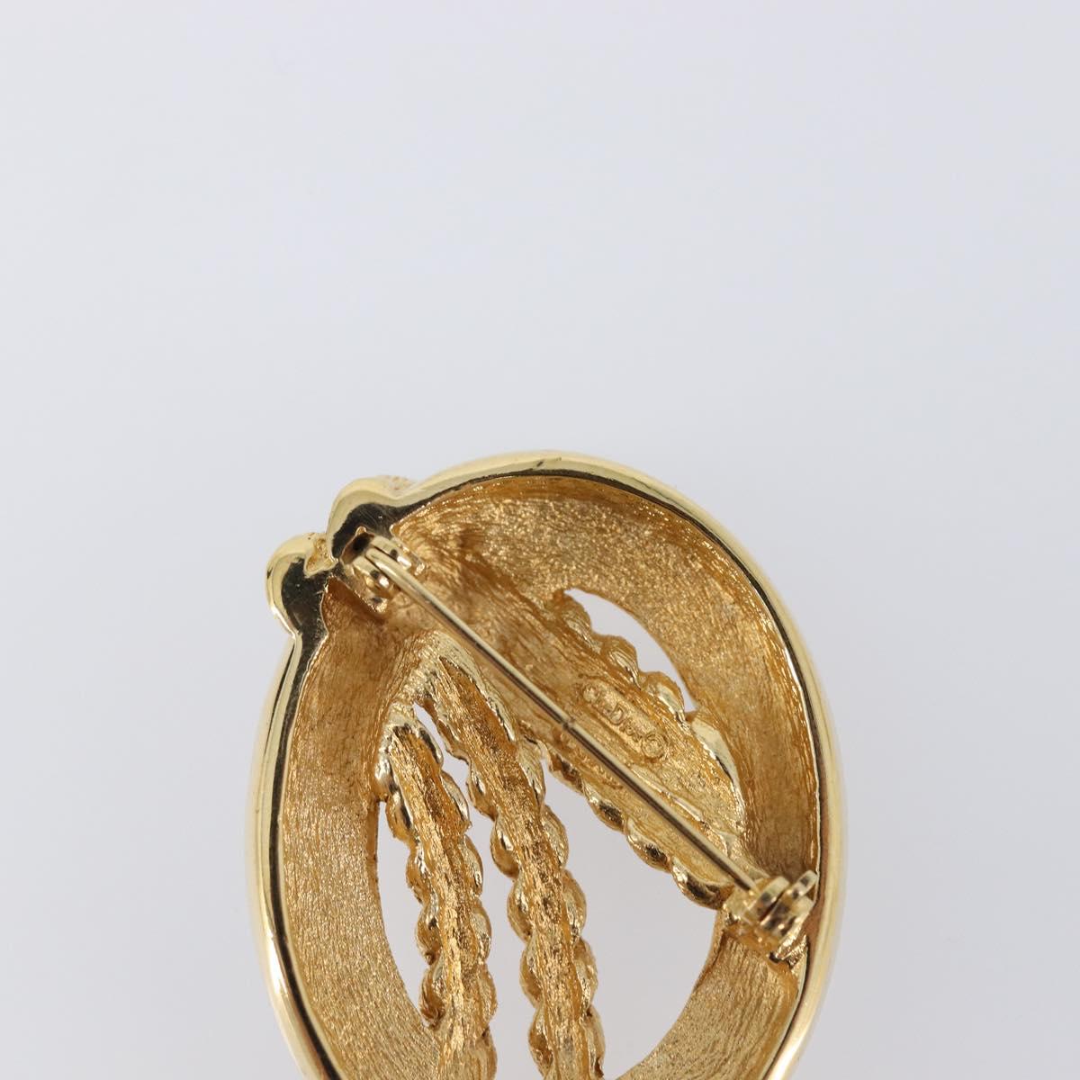 Christian Dior Brooch metal Gold Tone Auth SW2813V