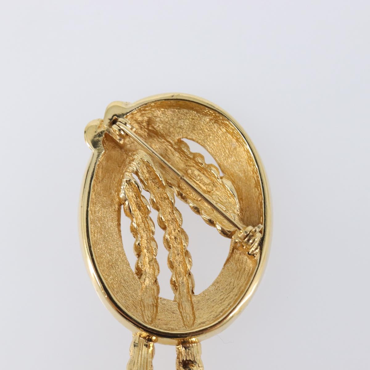 Christian Dior Brooch metal Gold Tone Auth SW2813V