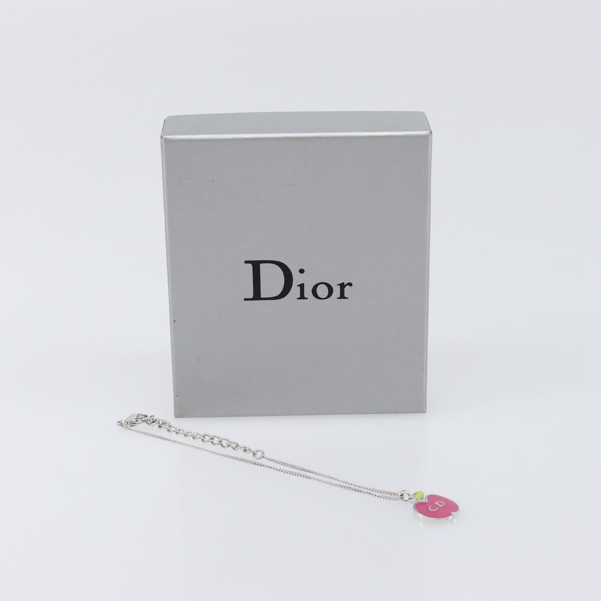 Christian Dior Apple Bracelet metal Silver Auth SW2815V
