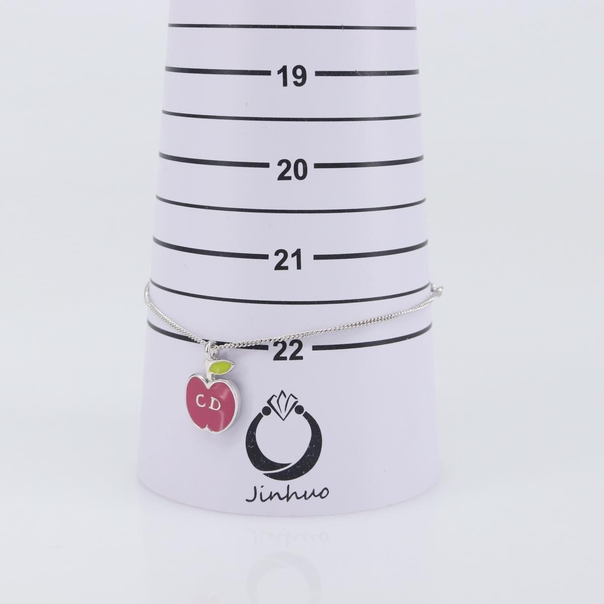 Christian Dior Apple Bracelet metal Silver Auth SW2815V